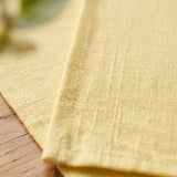Servietten Lenea hellgelb 2tlg. – Nahaufnahme Materialdetail