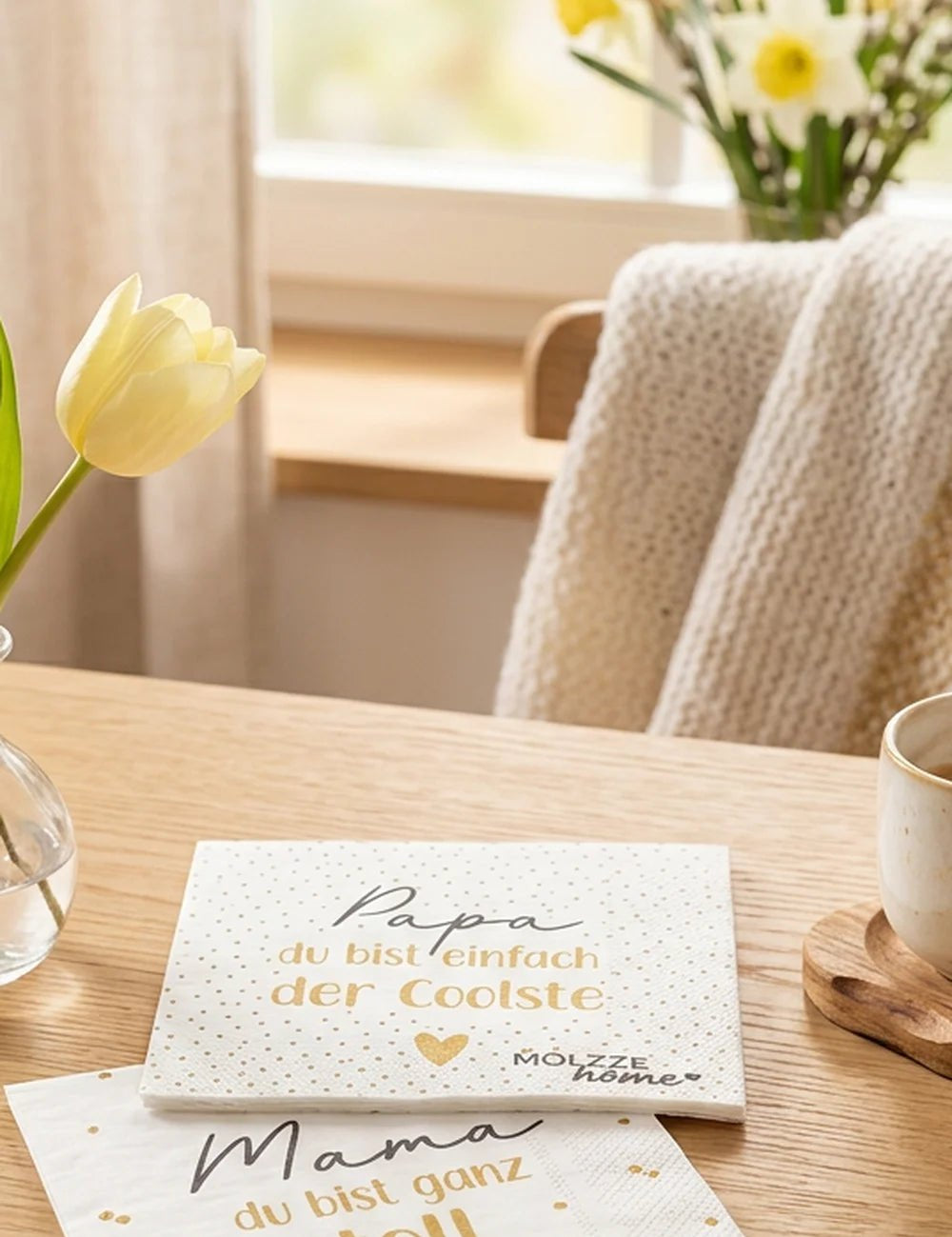 Servietten Parents – Ansicht von der Seite