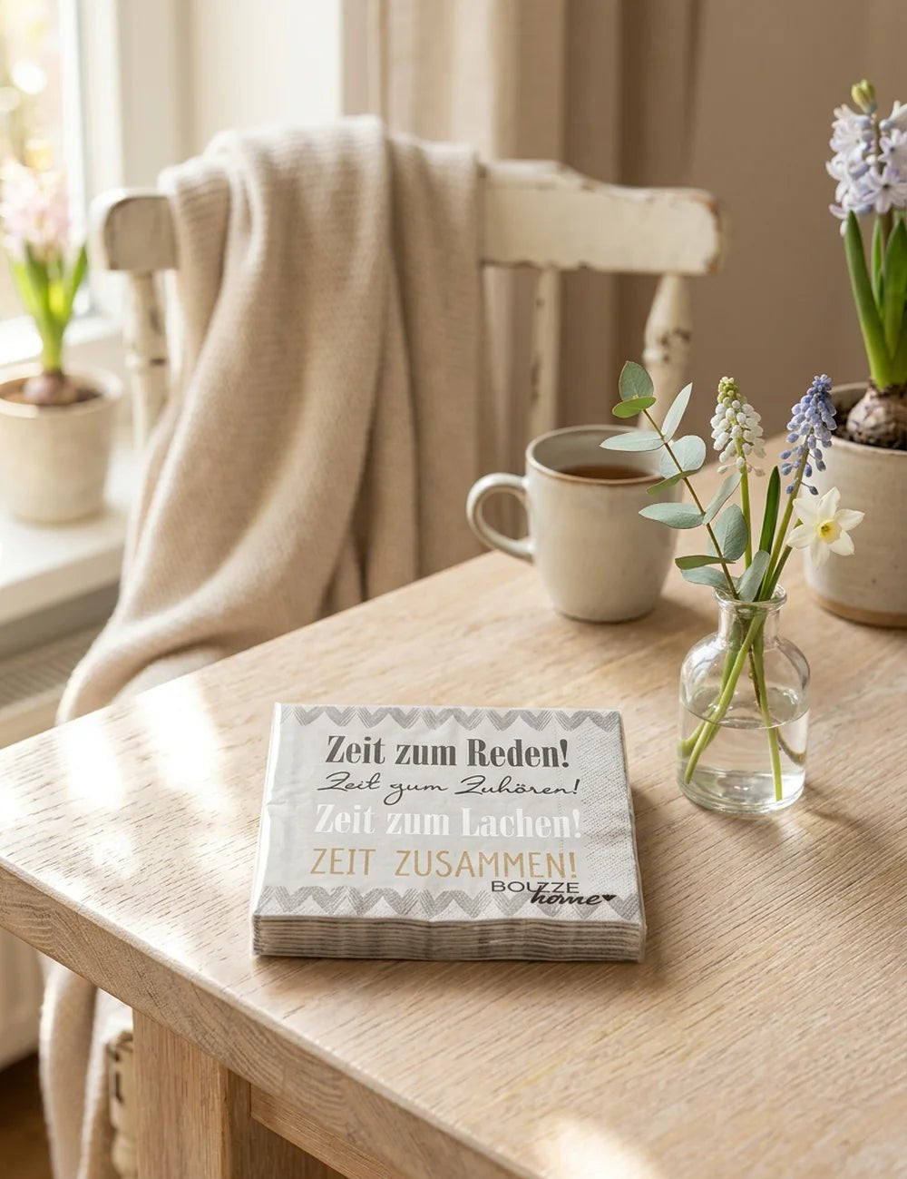 Servietten Wertschätzung – in Gruppenarrangement dekoriert