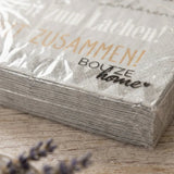 Servietten Wertschätzung – Nahaufnahme Materialdetail