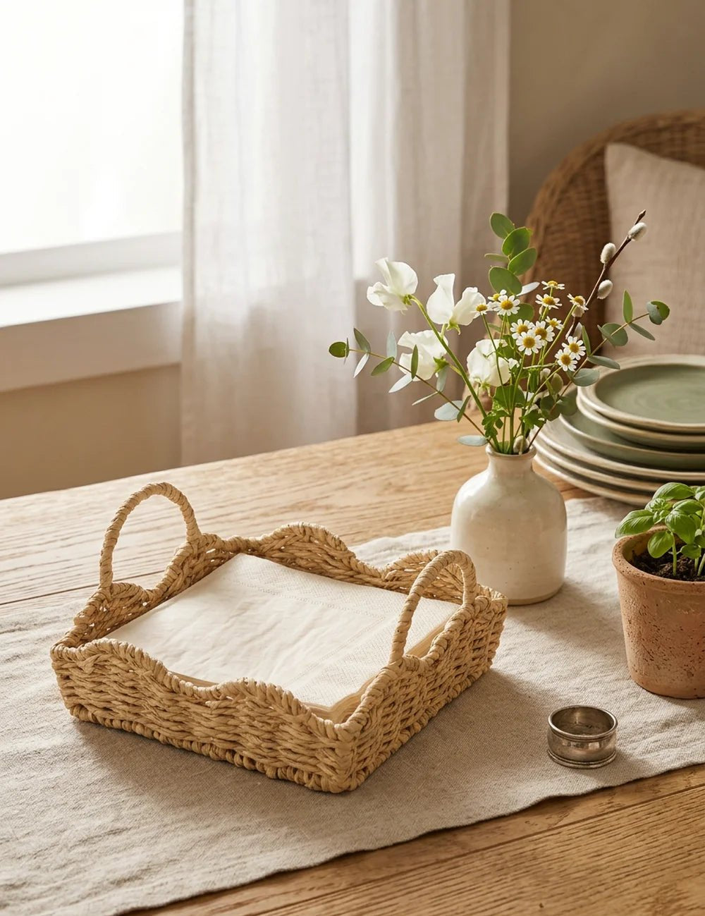 Serviettenhalter Pagos – dekoriert im Wohnambiente