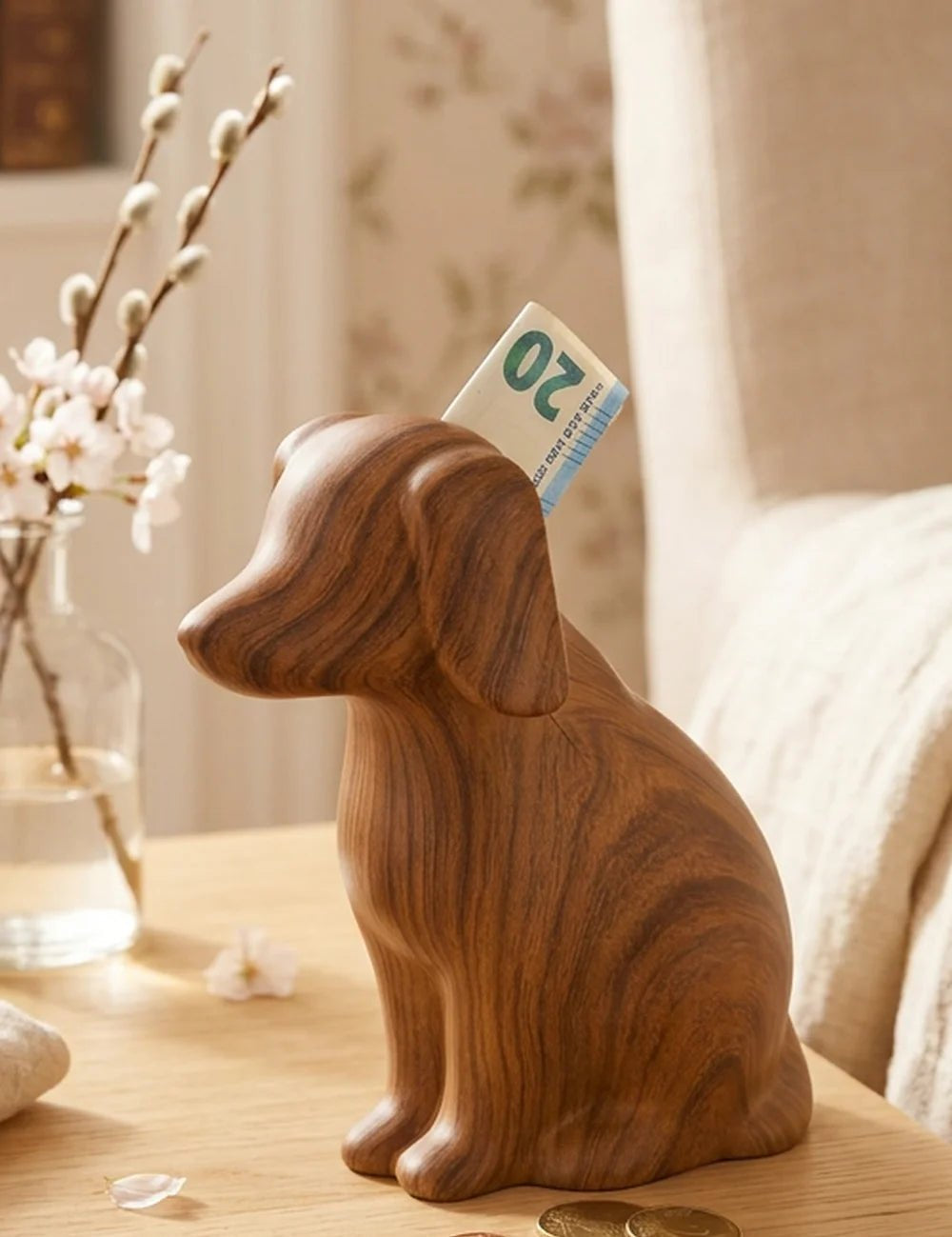 Spardose Wilhelmy Hund – Ansicht von der Seite