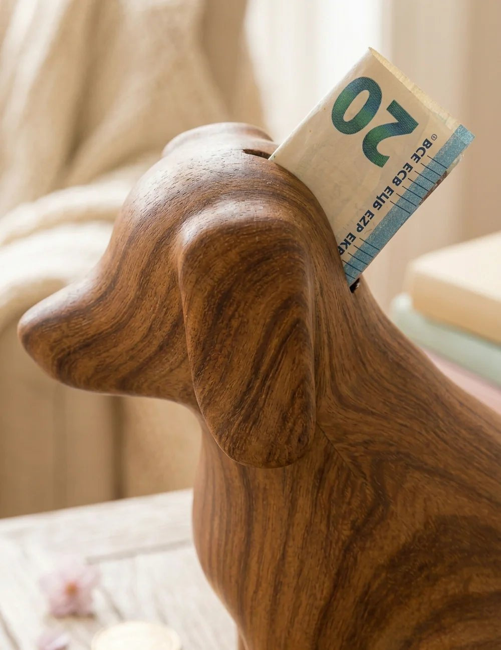 Spardose Wilhelmy Hund – Nahaufnahme Materialdetail