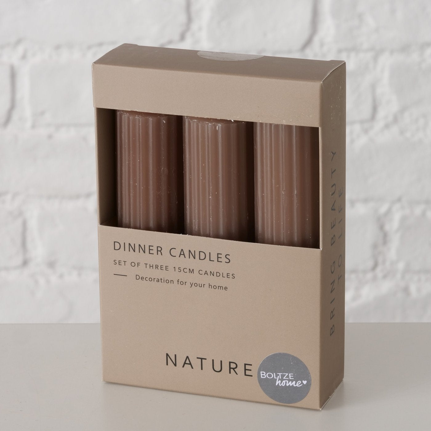 Stabkerze Riffly 3 - tlg. H=15 cm - WohnSinn