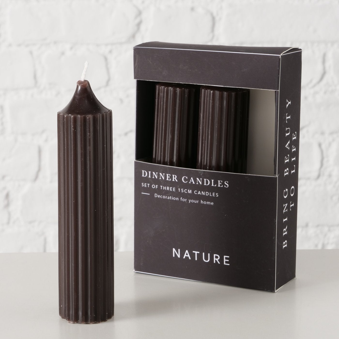 Stabkerze Riffly 3 - tlg. H=15 cm - WohnSinn