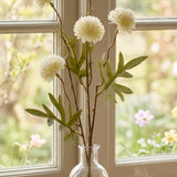 Stielblume Dahlie Cremeweiß – Ansicht von der Seite