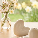 Streuer Heart weiß 2tlg. – Ansicht von der Seite