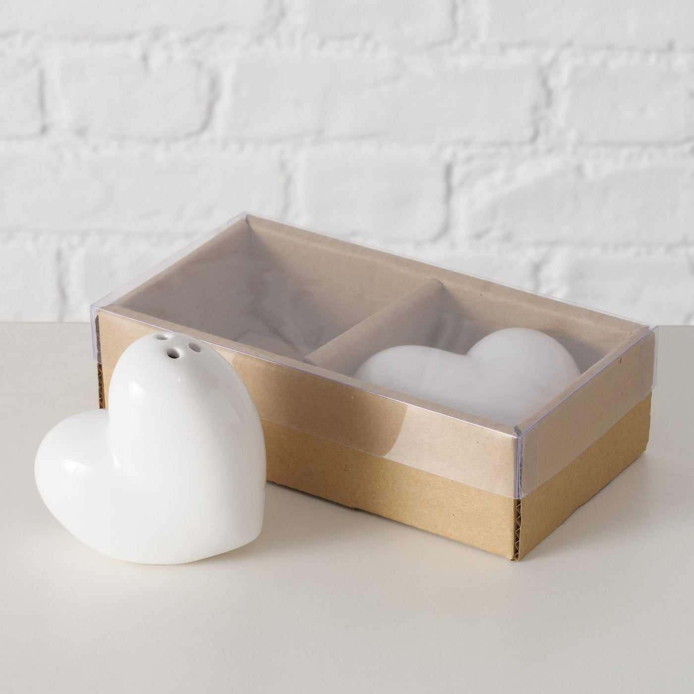 Streuer Heart weiß 2tlg. - WohnSinn