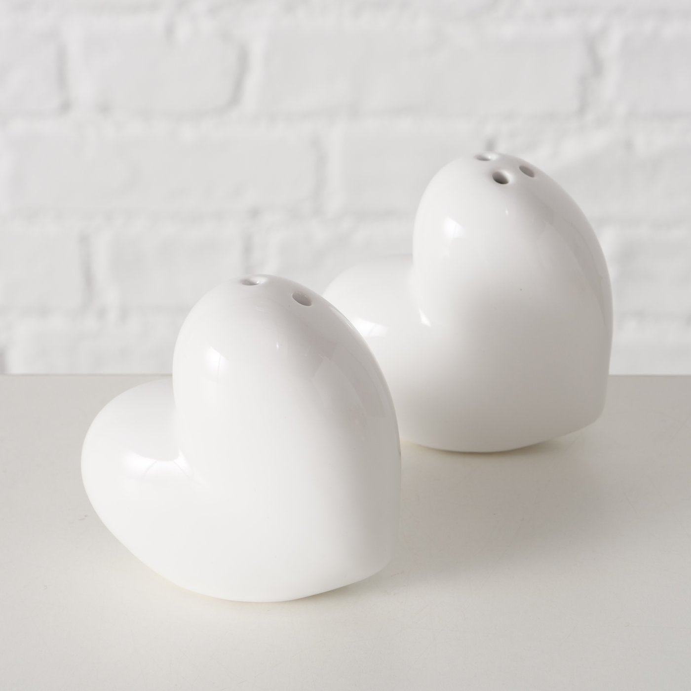 Streuer Heart weiß 2tlg. - WohnSinn