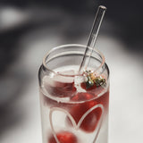 Strohhalme Herzen, Glas, 4er Set - WohnSinn