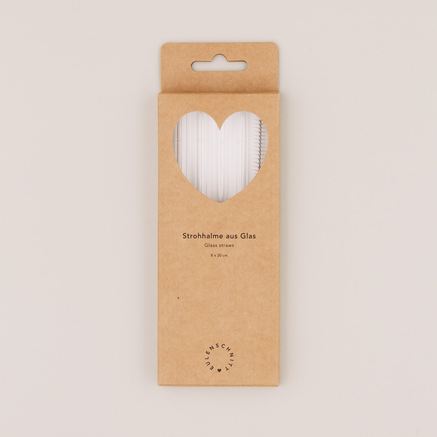 Strohhalme Herzen, Glas, 4er Set - WohnSinn