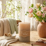 Stumpenkerze Casual grau lifestyle wohnzimmer