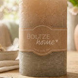 Stumpenkerze Casual grau detail textur