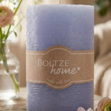 Stumpenkerze Casual Hellblau – Nahaufnahme Materialdetail