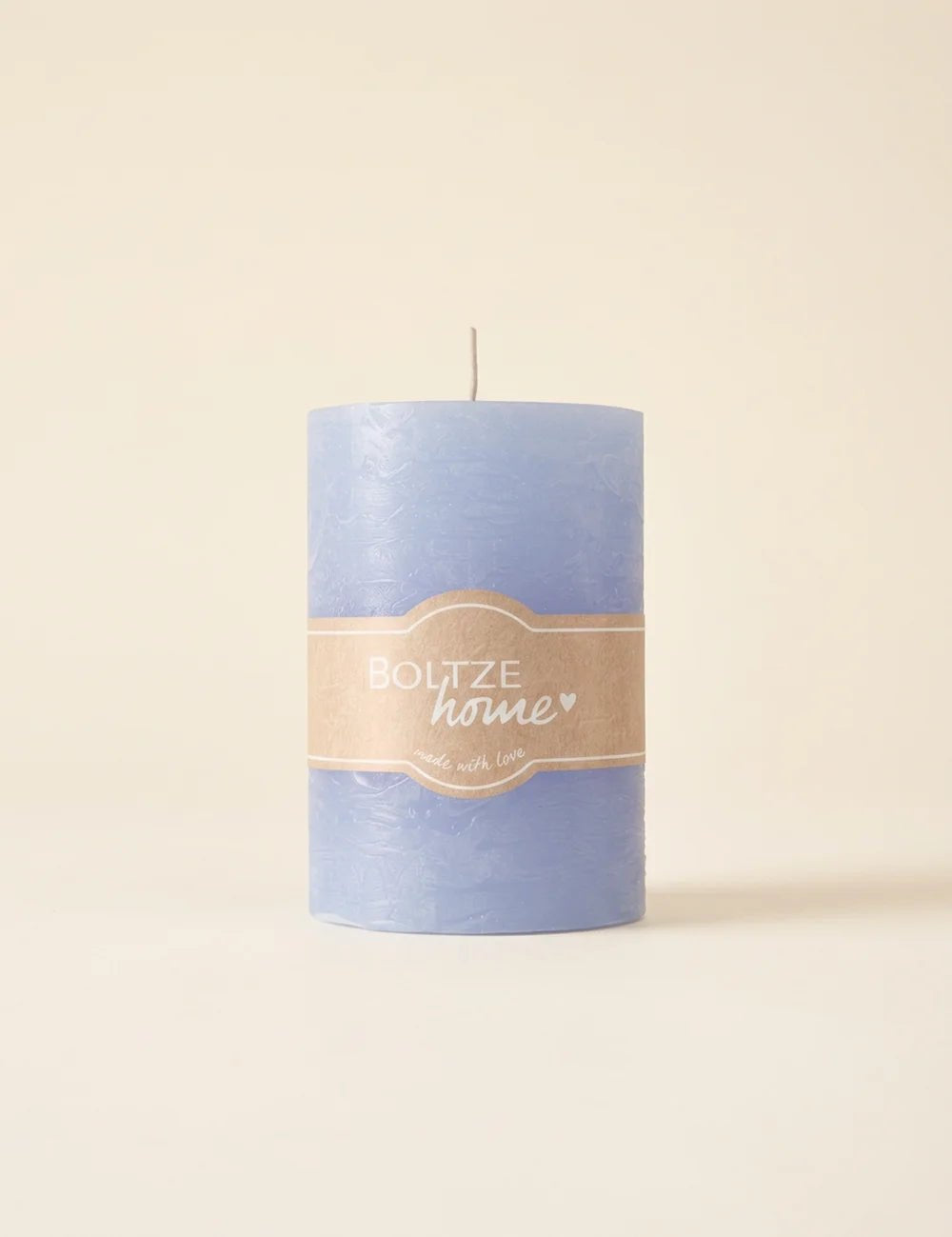 Stumpenkerze Casual Hellblau – Produktansicht frontal