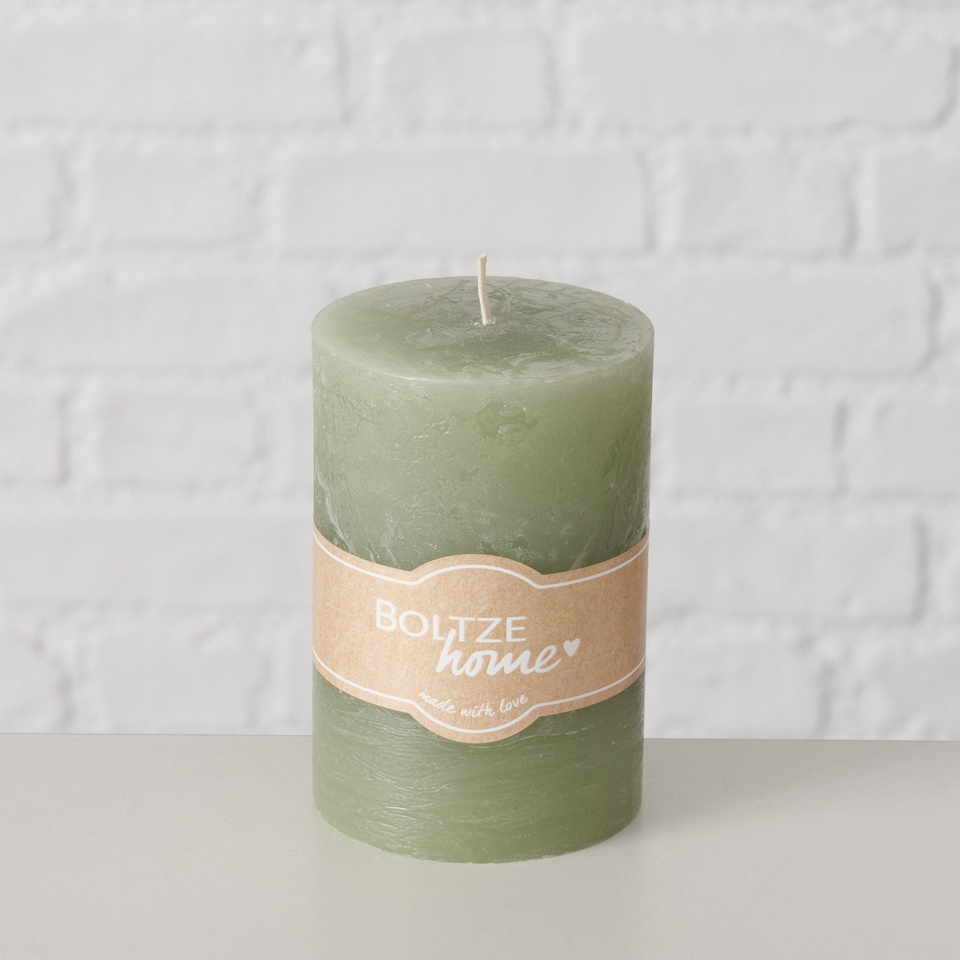 Stumpenkerze Casual Hellgrün - WohnSinn