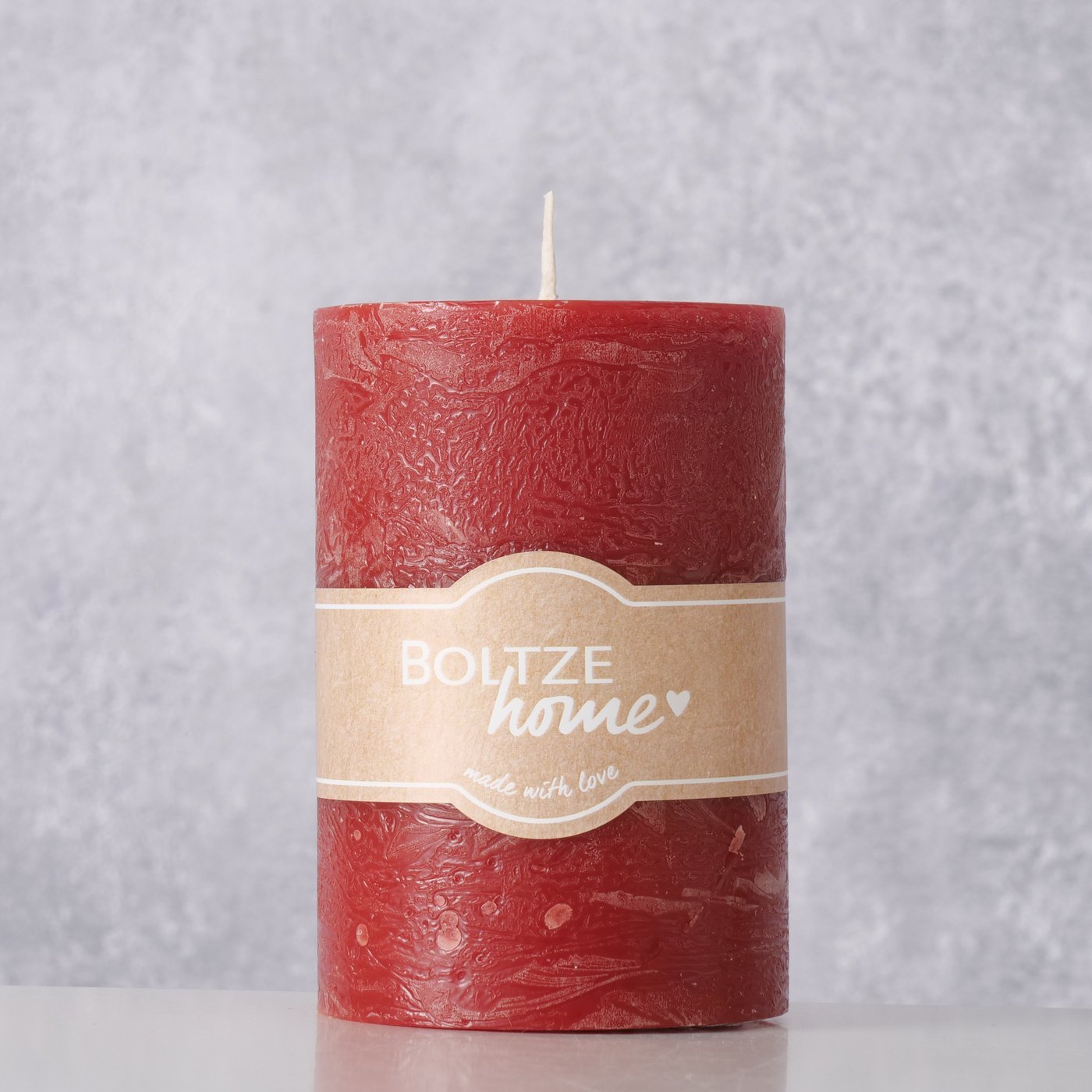 Stumpenkerze Casual rot - WohnSinn