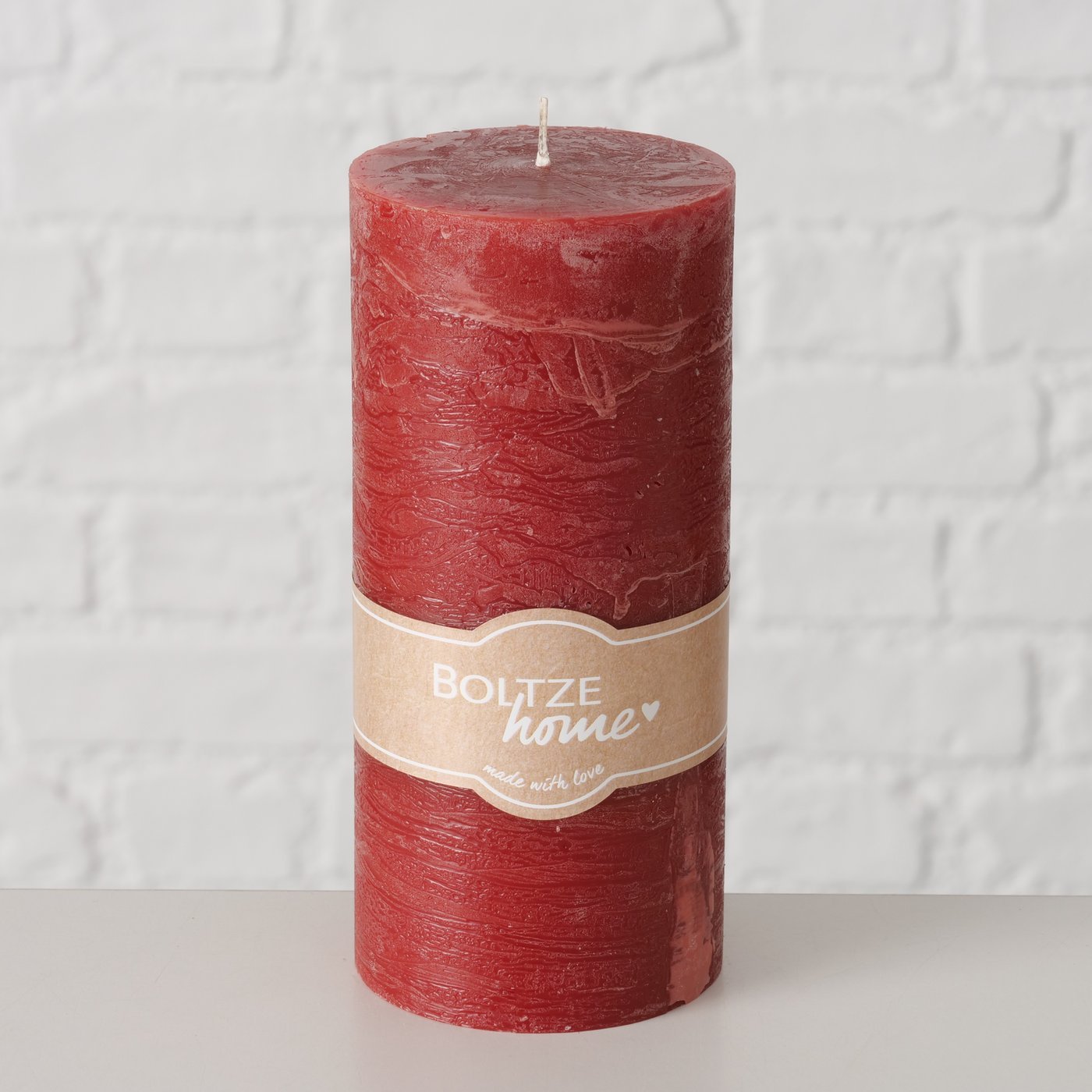 Stumpenkerze Casual rot - WohnSinn