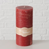 Stumpenkerze Casual rot - WohnSinn