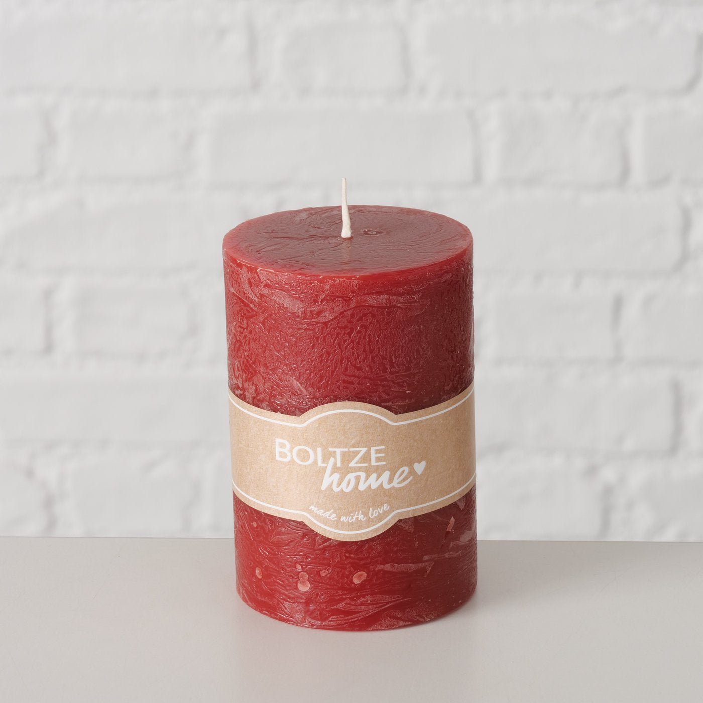 Stumpenkerze Casual rot - WohnSinn