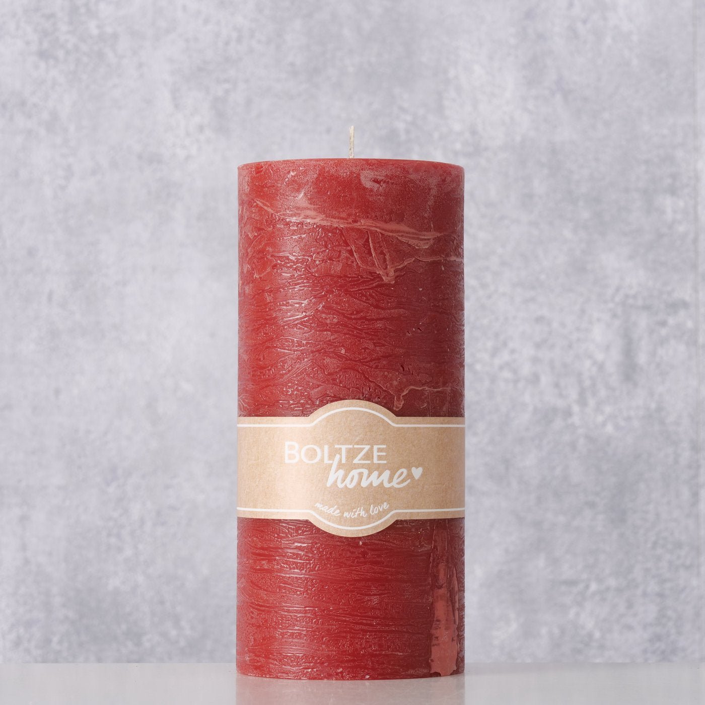 Stumpenkerze Casual rot - WohnSinn