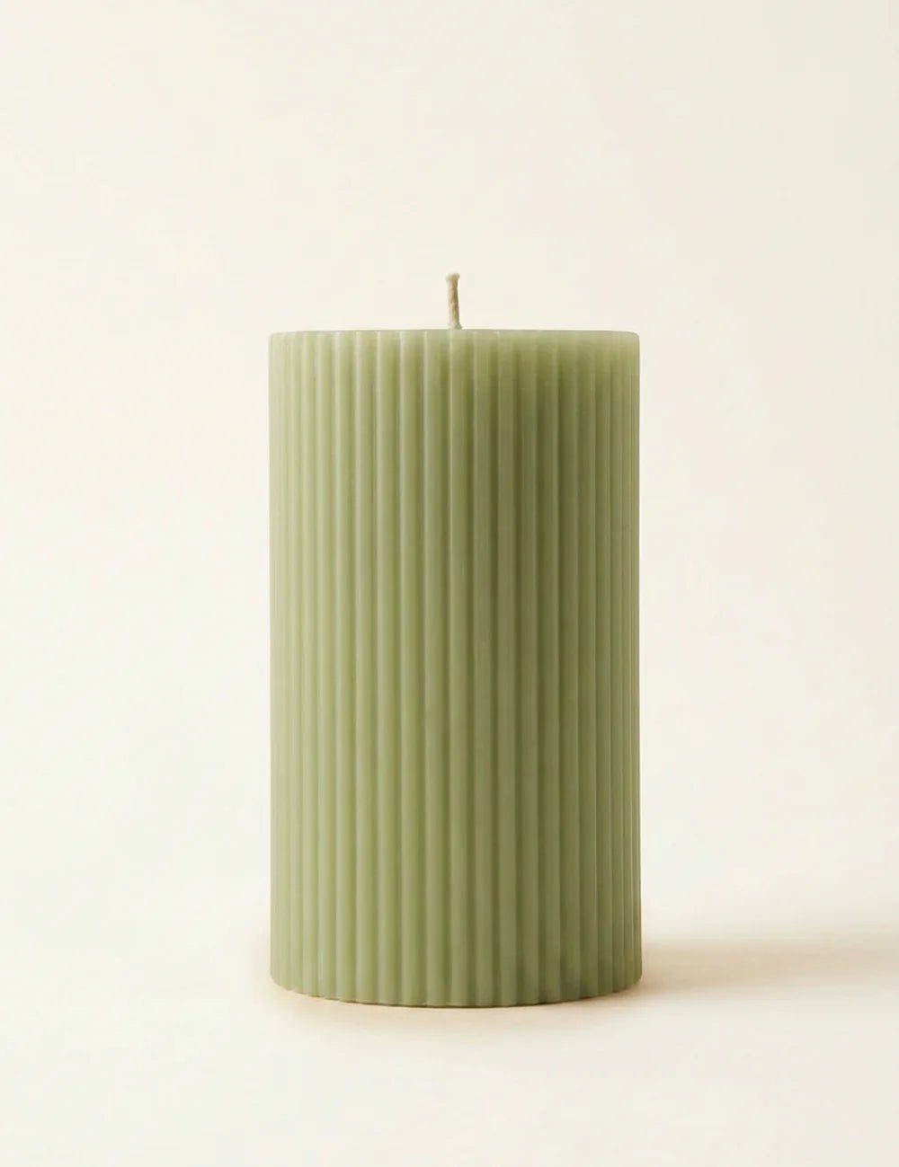 Stumpenkerze Classic Grün – Produktansicht frontal