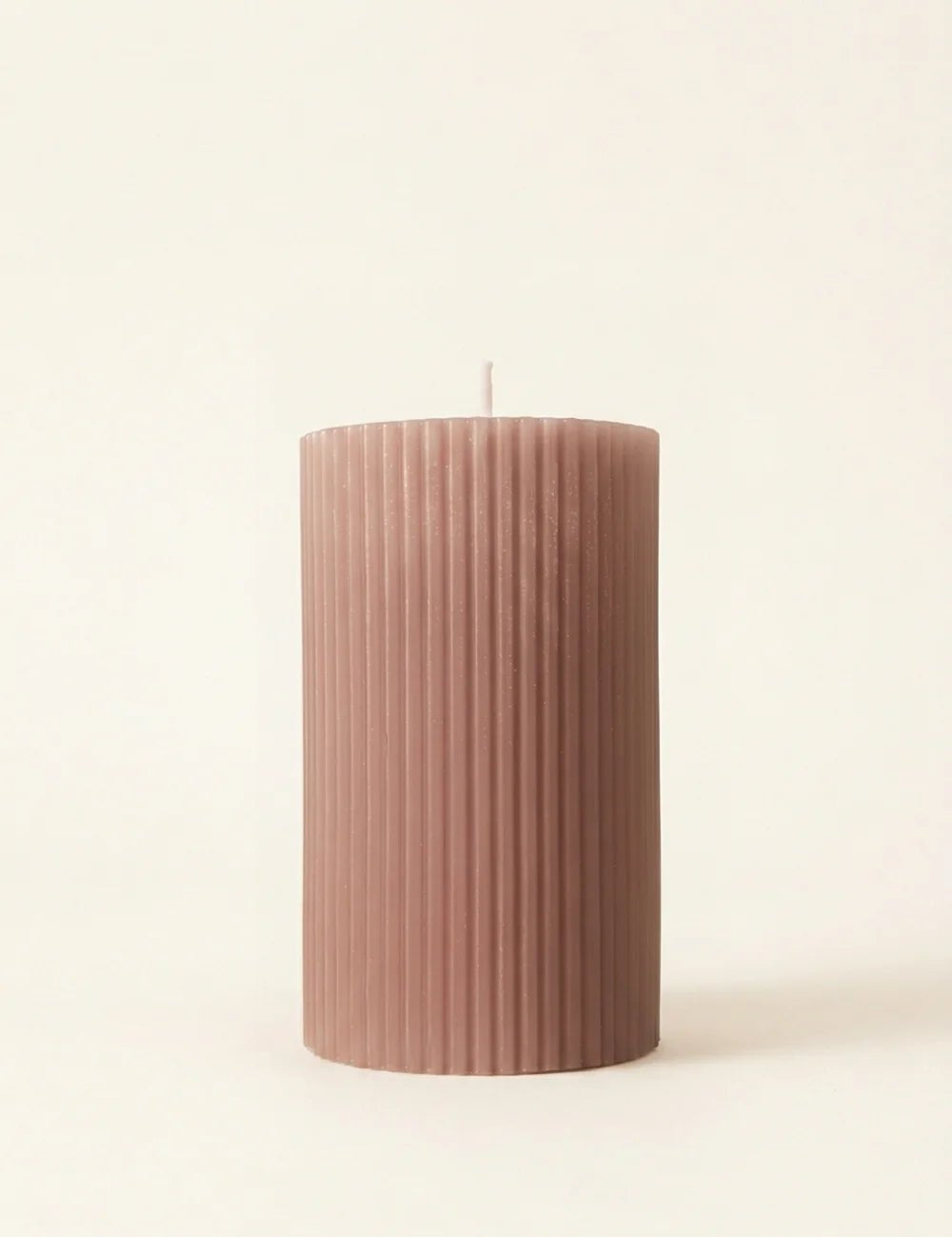 Stumpenkerze Classic taupe – Produktansicht frontal