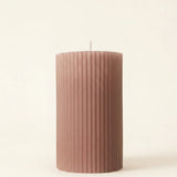 Stumpenkerze Classic taupe – Produktansicht frontal