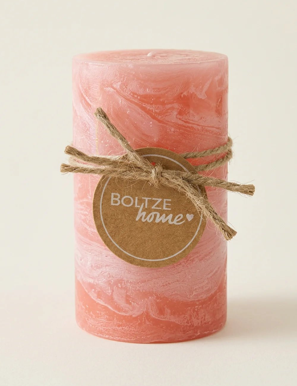Stumpenkerze Gradienta Pink – Produktansicht frontal