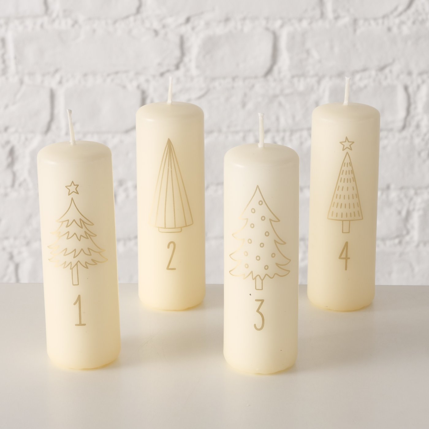 Stumpenkerzen Advent, 4tlg. - WohnSinn