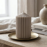 Stumpenkerzen Rillea, 10 cm - WohnSinn