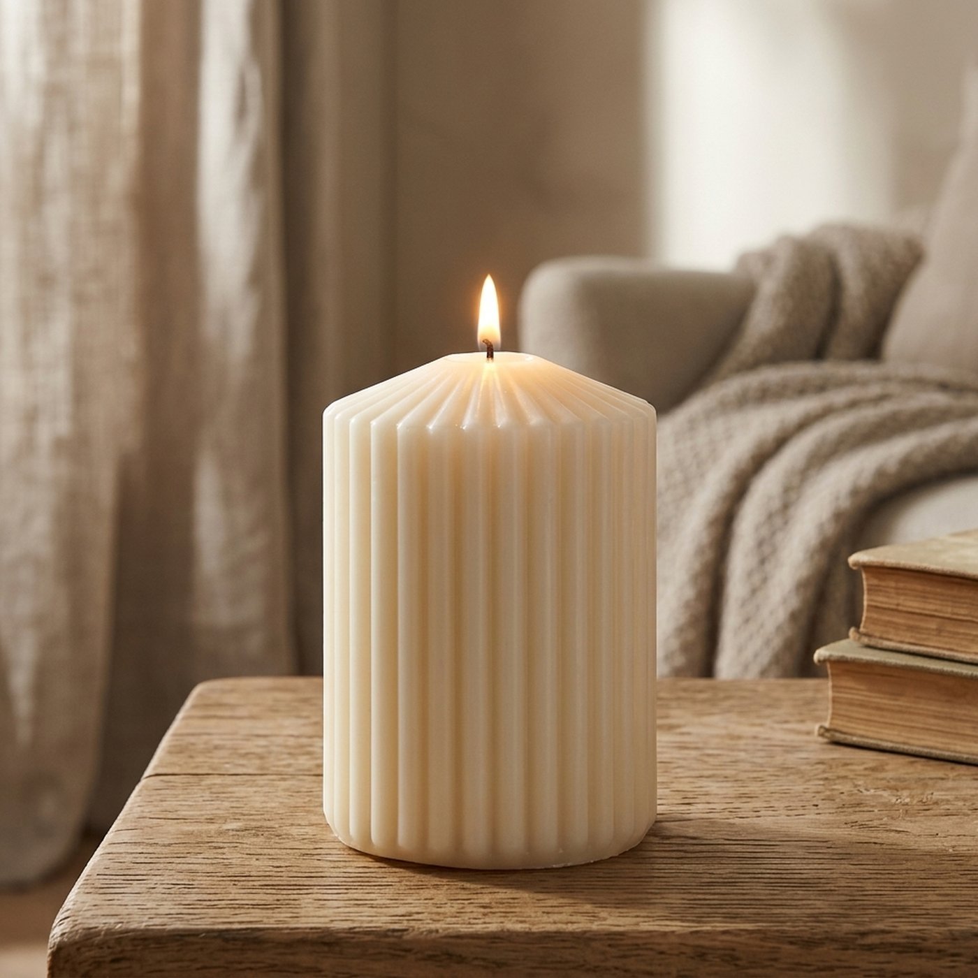 Stumpenkerzen Rillea, 10 cm - WohnSinn