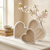 Tablett Herzform – in Gruppenarrangement dekoriert