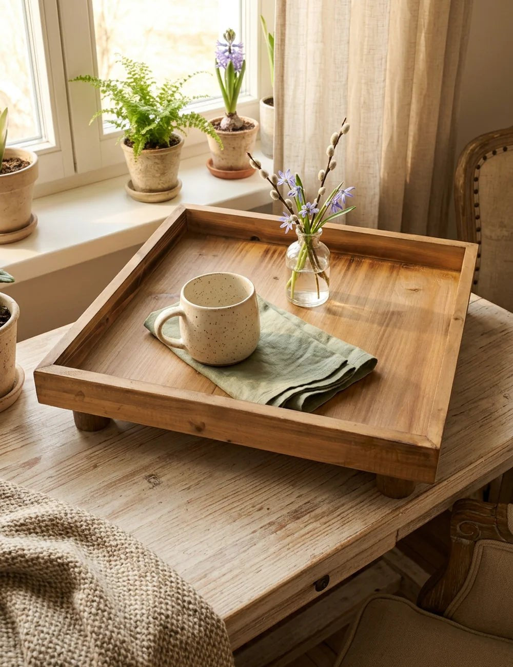 Tablett Zelda – dekoriert im Wohnambiente