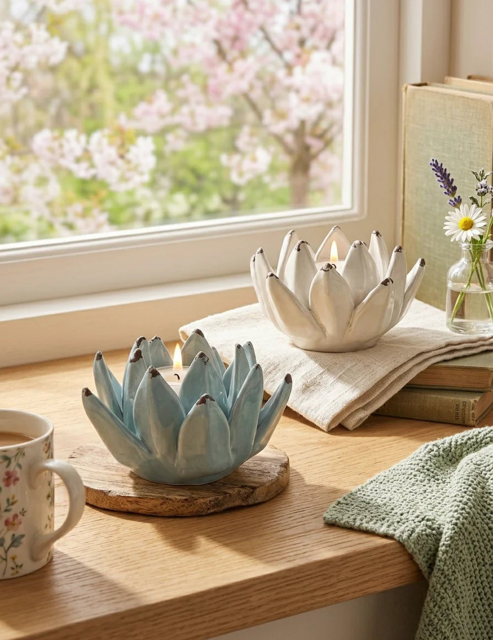 Teelichthalter Lotus – Produktansicht frontal