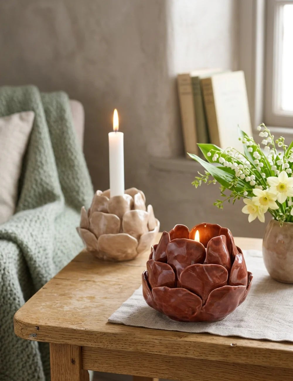 Teelichthalter Maleva – in Gruppenarrangement dekoriert