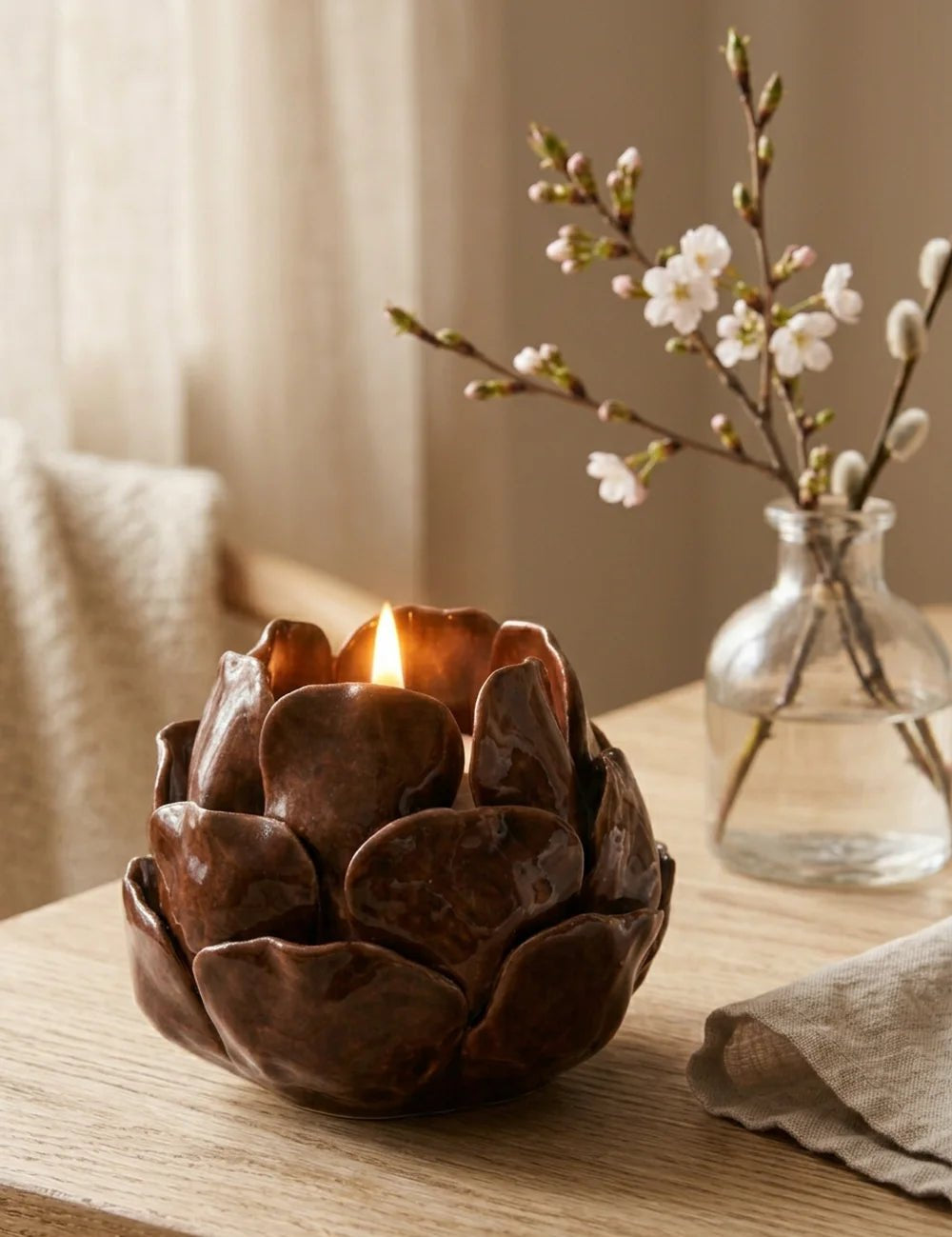 Teelichthalter Maleva – Nahaufnahme Materialdetail