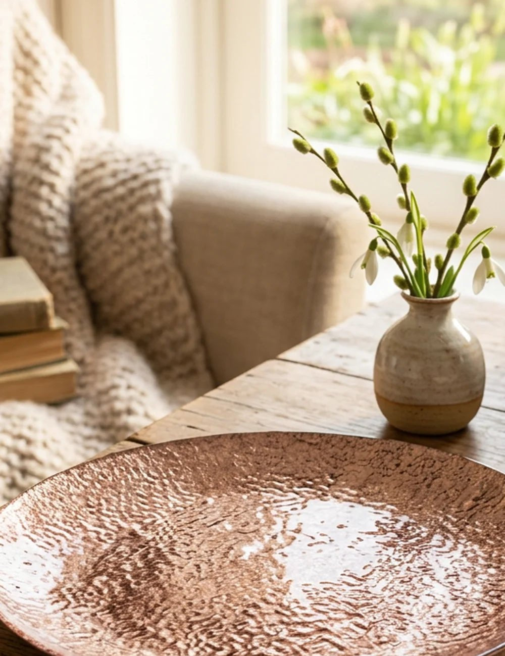Teller Maroni Rosegold – Ansicht von der Seite