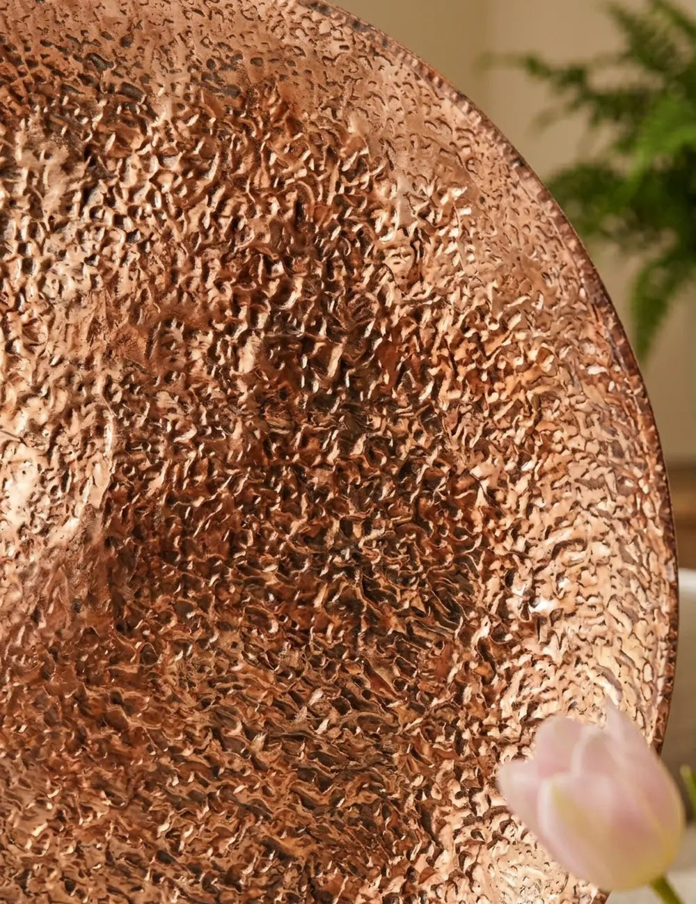 Teller Maroni Rosegold – Nahaufnahme Materialdetail