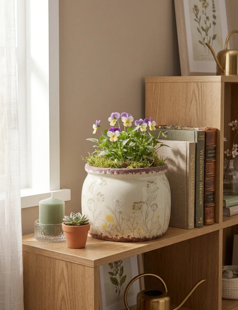 Übertopf Meadow – in Gruppenarrangement dekoriert