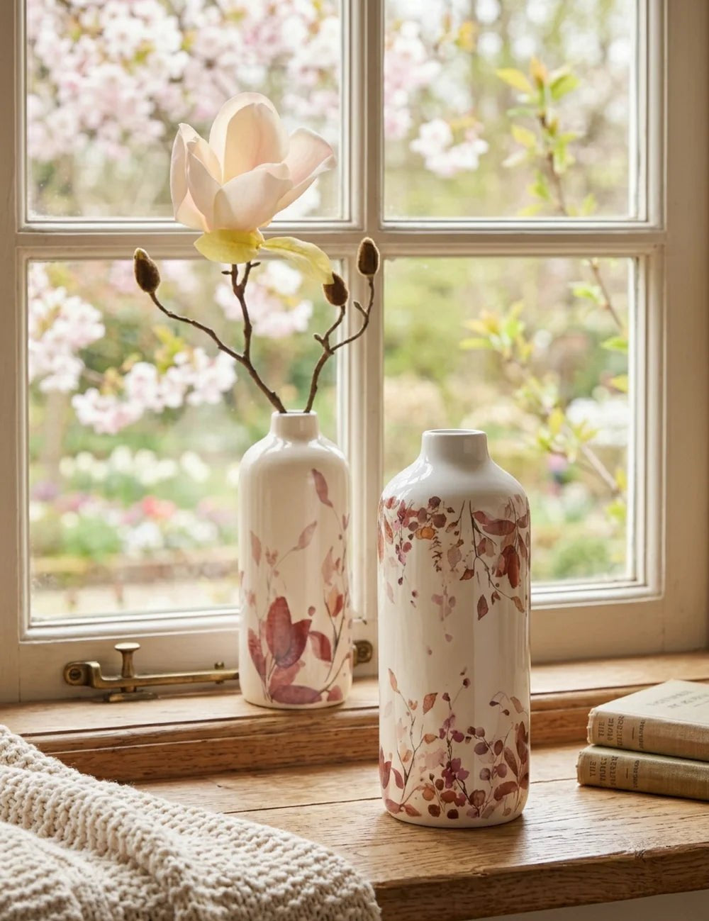 Vase Bernada – dekoriert im Wohnambiente