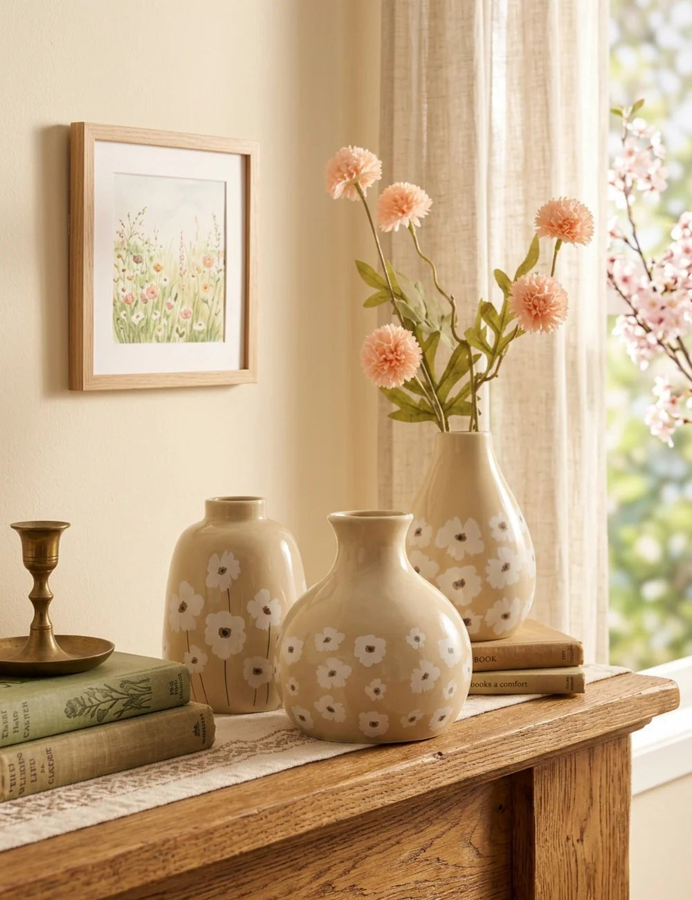 Vase Canea – dekoriert im Wohnambiente