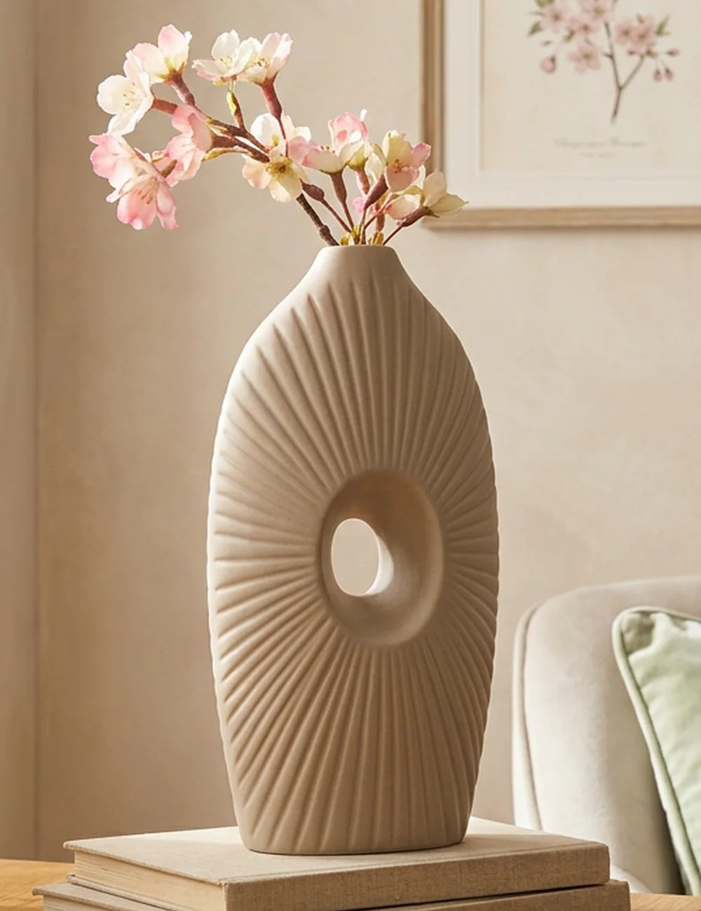 Vase Daniela, oval – Ansicht von der Seite
