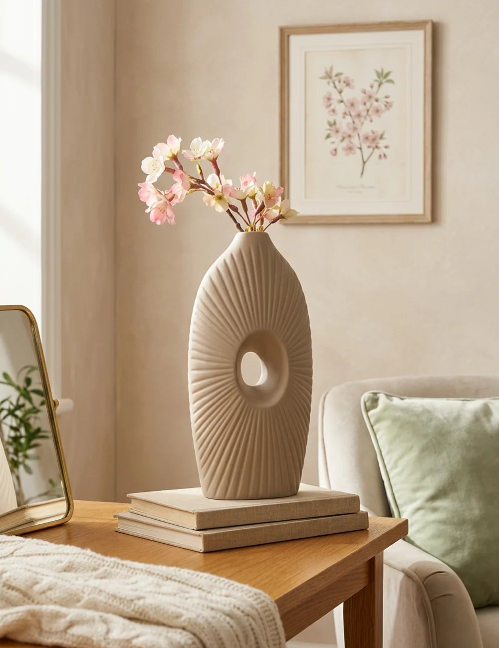 Vase Daniela, oval – in Gruppenarrangement dekoriert