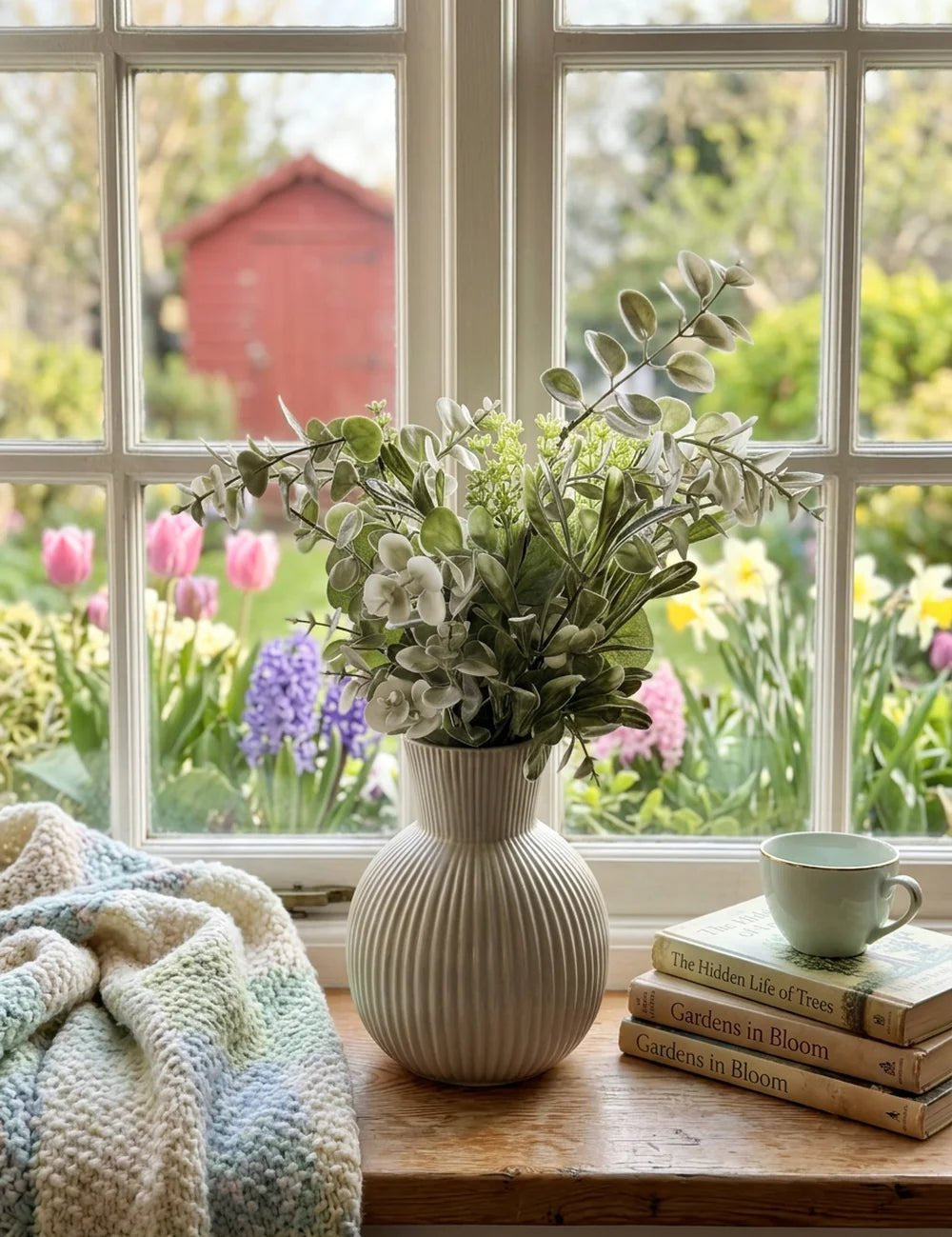 Vase Deborah – in Gruppenarrangement dekoriert
