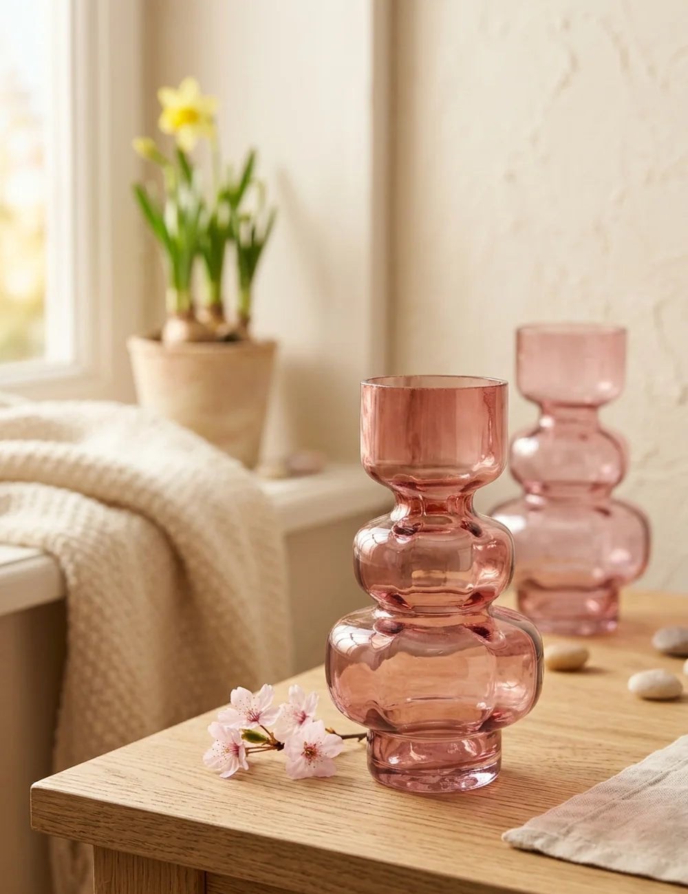 Vase Gianna Rosa – in Gruppenarrangement dekoriert