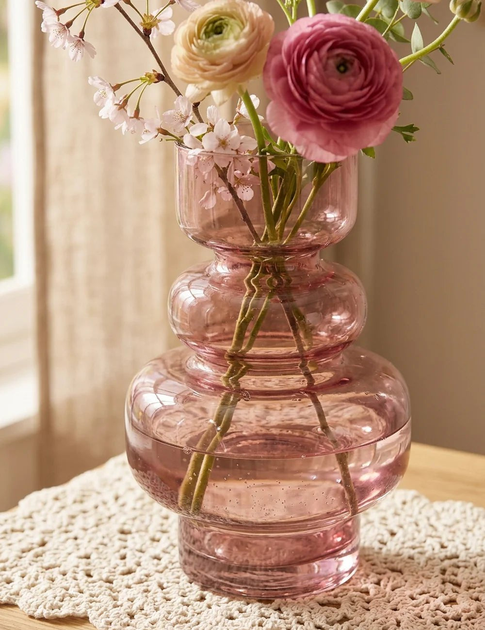 Vase Gianna Rosa – Nahaufnahme Materialdetail