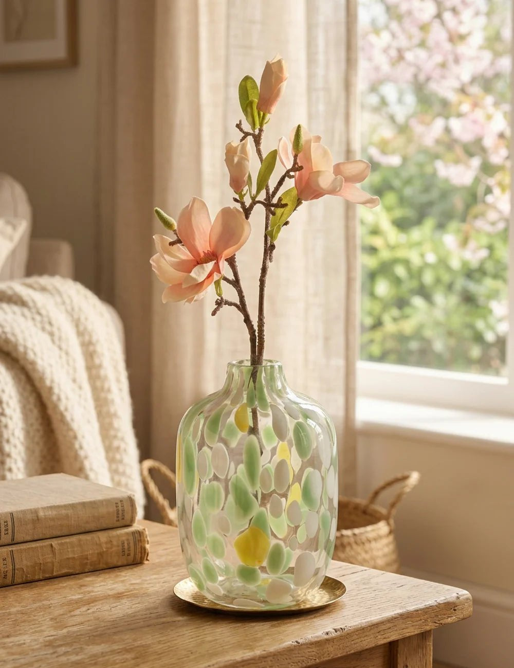 Vase Greena, 25 cm – dekoriert im Wohnambiente