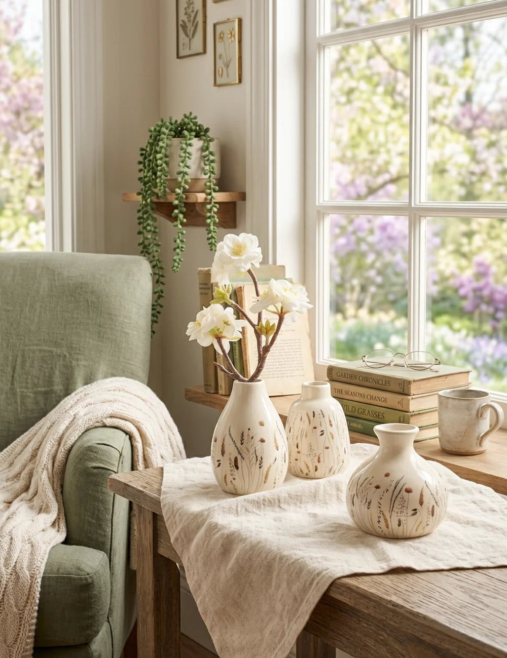 Vase Jelena – dekoriert im Wohnambiente