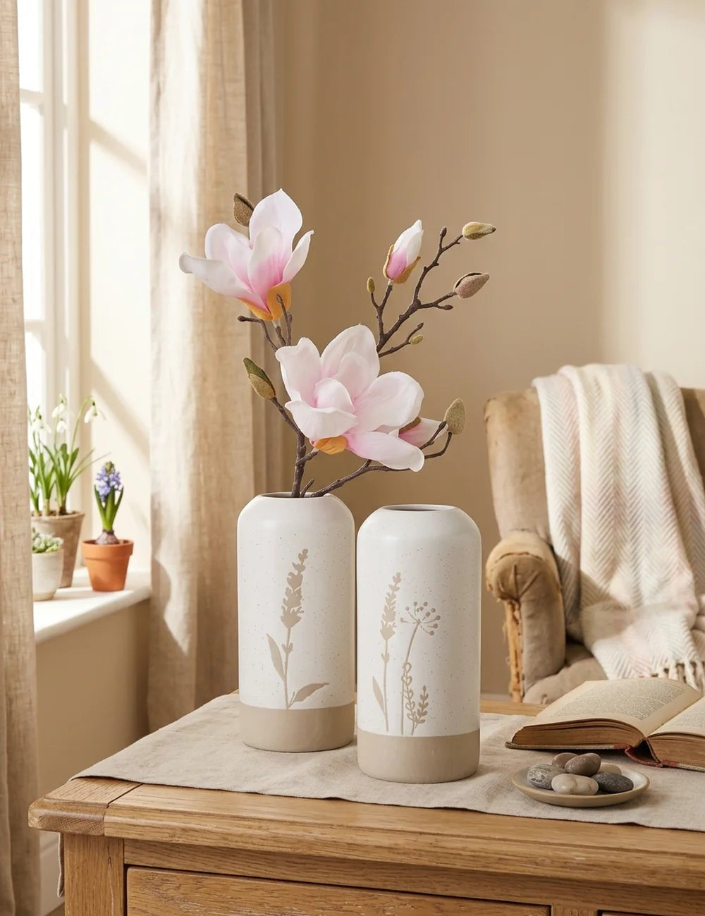 Vase Joanna – in Gruppenarrangement dekoriert